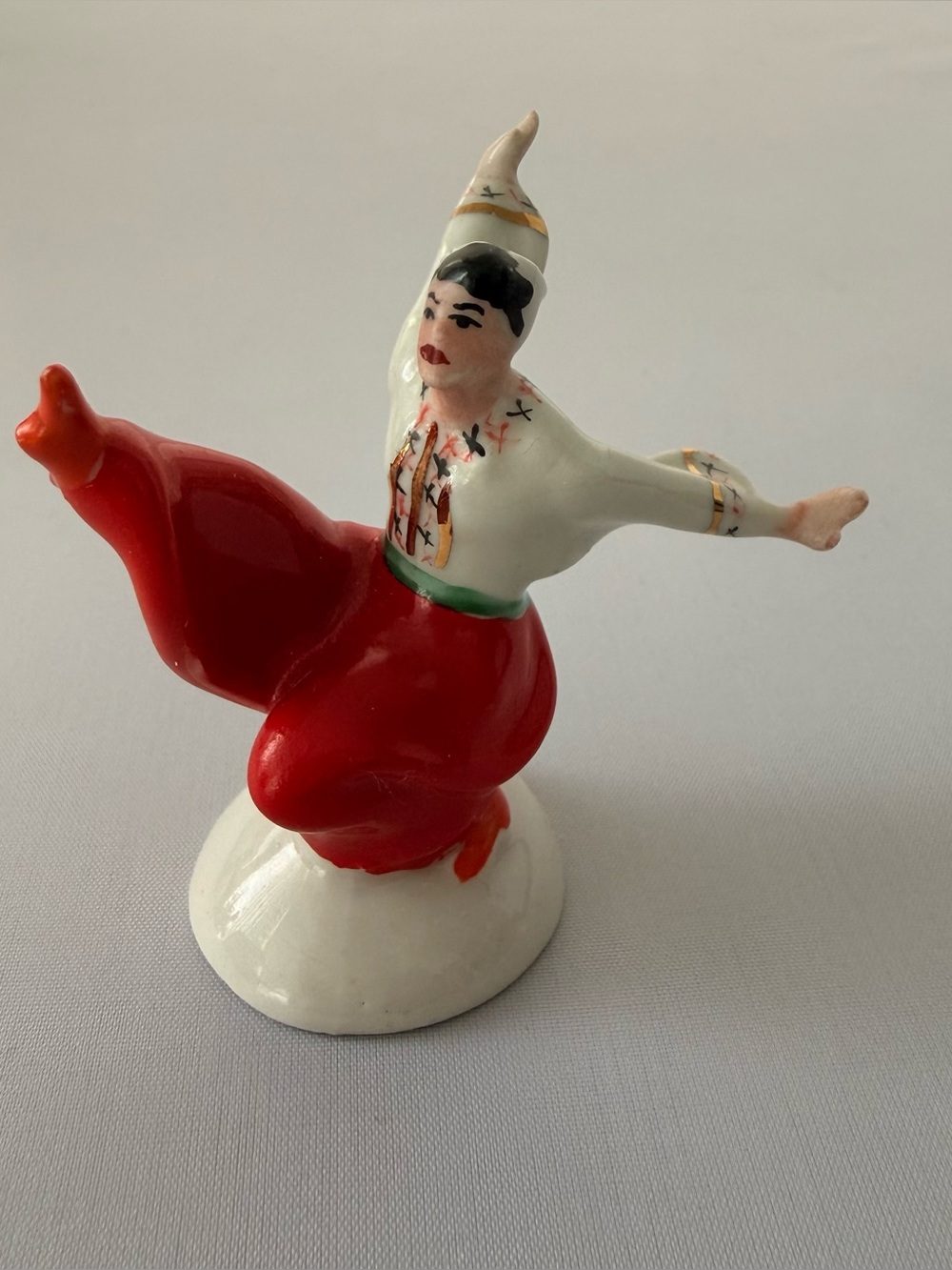 Vintage Miniature USSR Russian Porcelain Ukrainian Hopak Dancer Figurine 2”